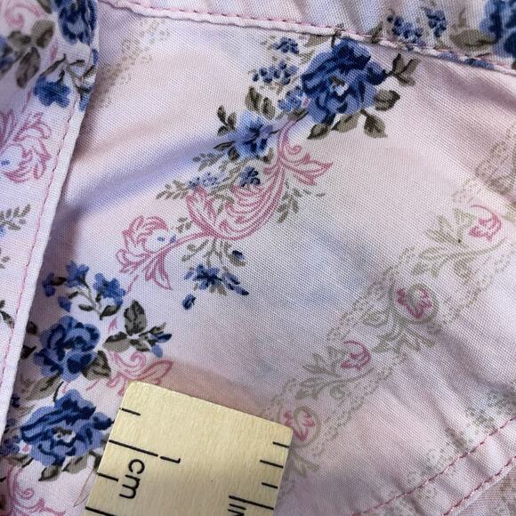 Bit & Bridle women’s western shirt pearl snap buttons sm boho pink blue floral - Picture 8 of 8